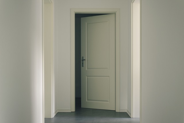 Cream painted wall and door